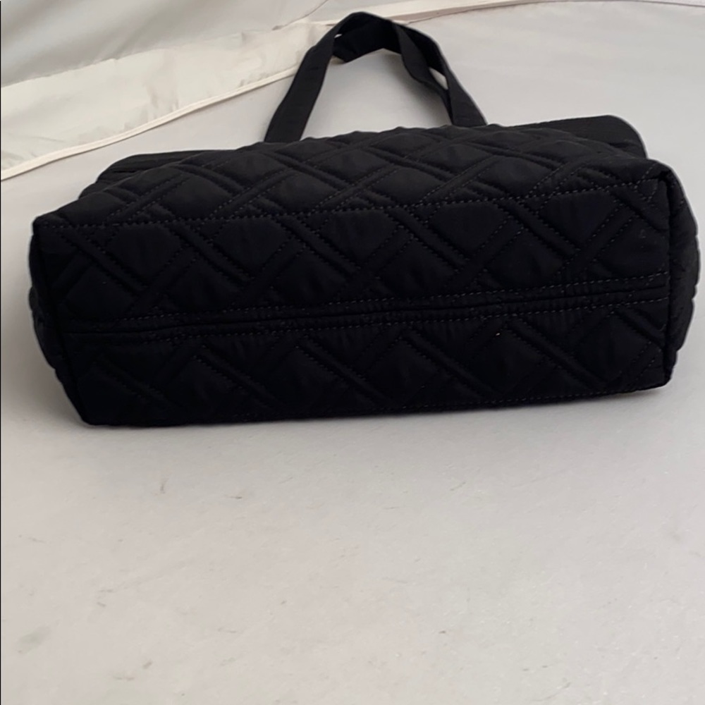 Vera Bradley quilted black toggle close tote bag - Picture 6 of 13